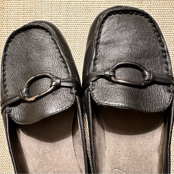 Aerosoles Dubious Leather Ring Strap Detail StitchNTurn Loafers Flats Slip On - Picture 5 of 13